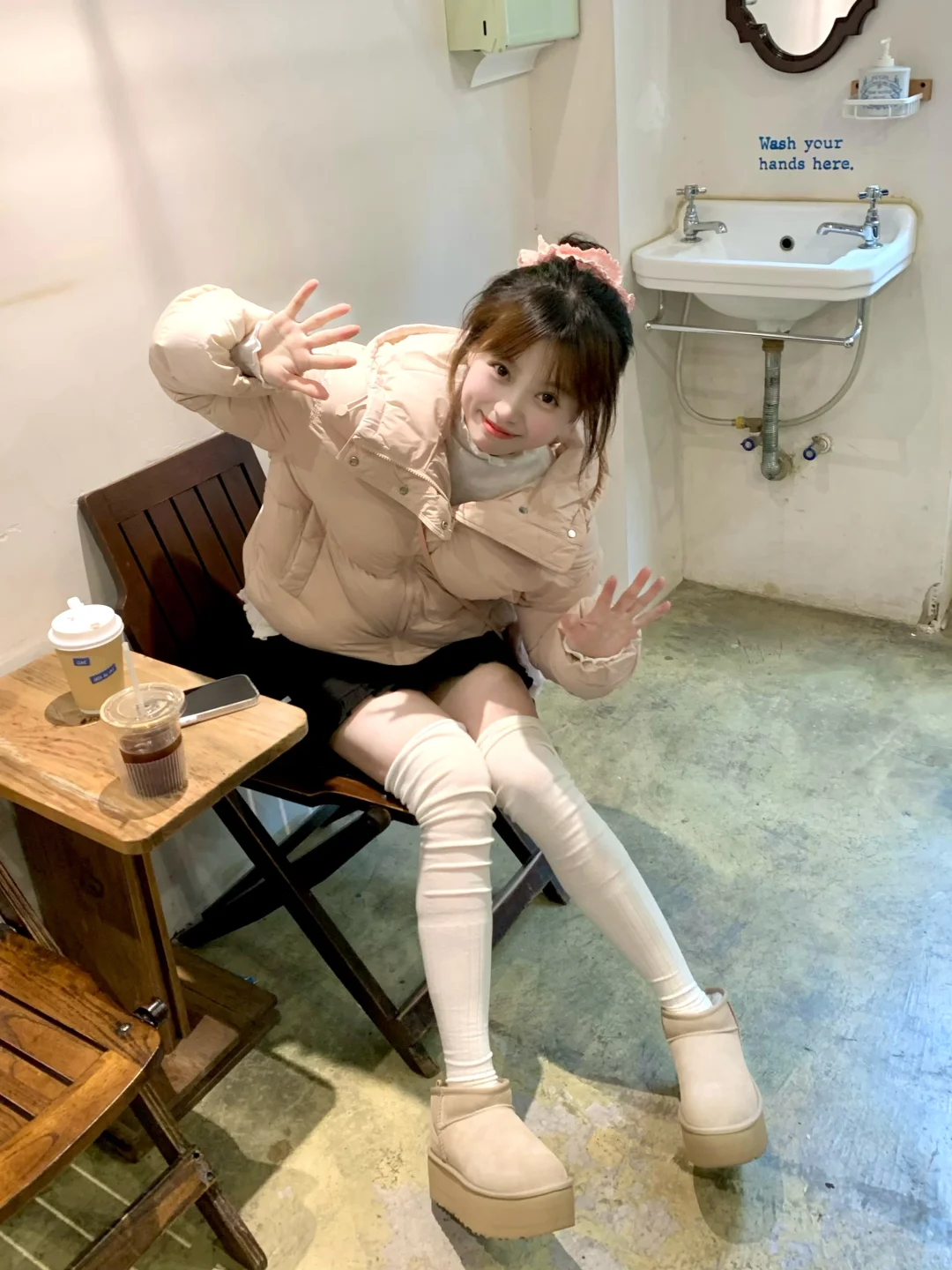 甜妹的冬天当然要粉粉哒🎀 ♡゛