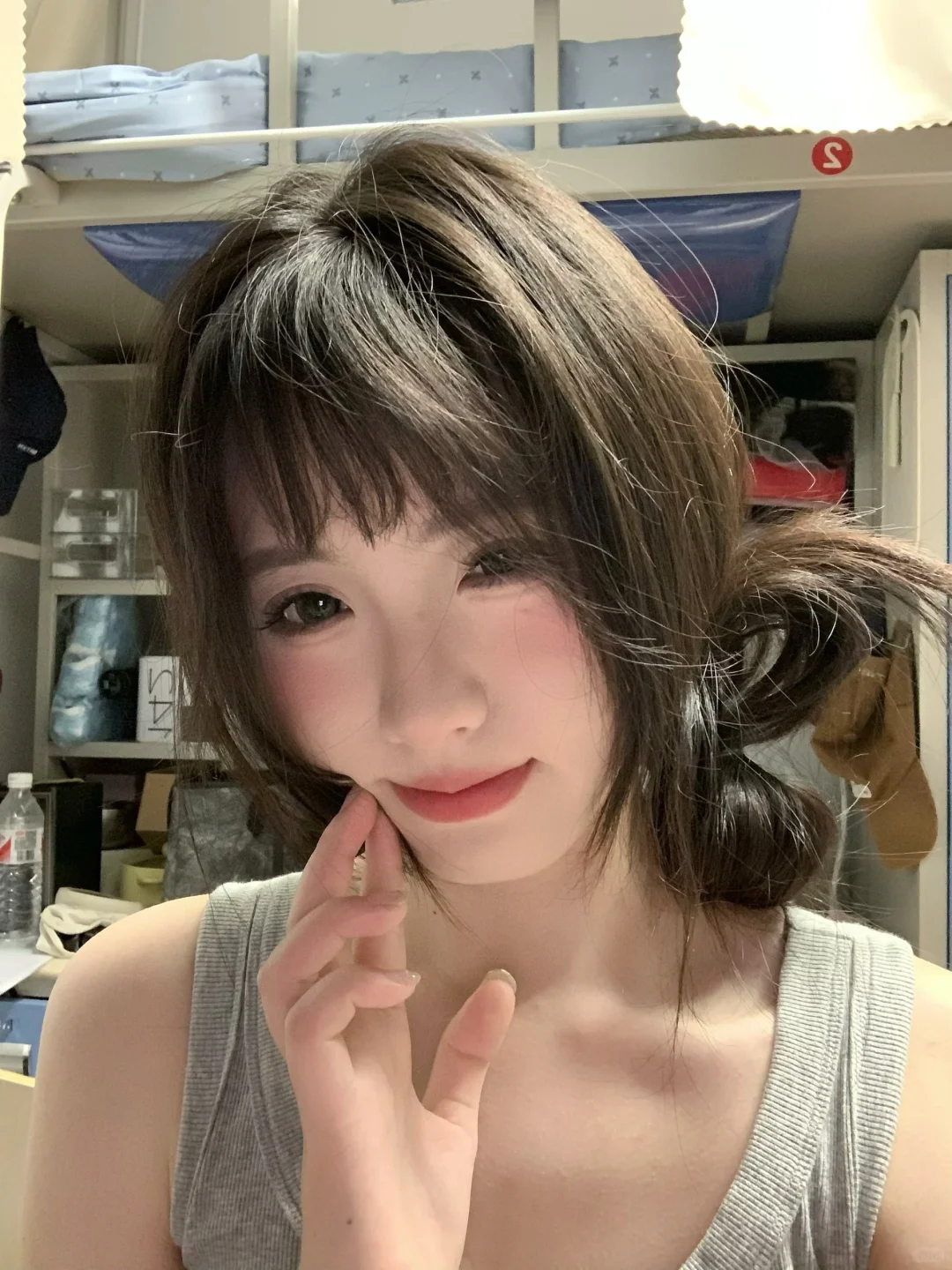 感觉甜甜的妆～
