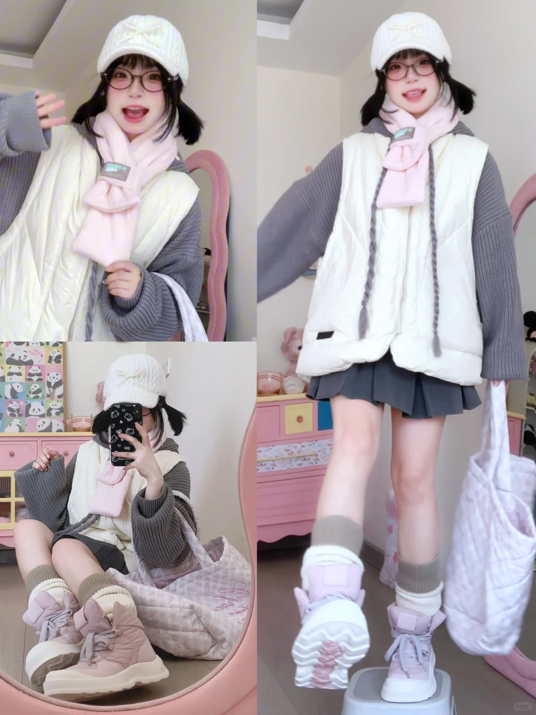 150小个子🎨8套⭐甜妹の秋冬穿搭！好可爱(✧∇✧)