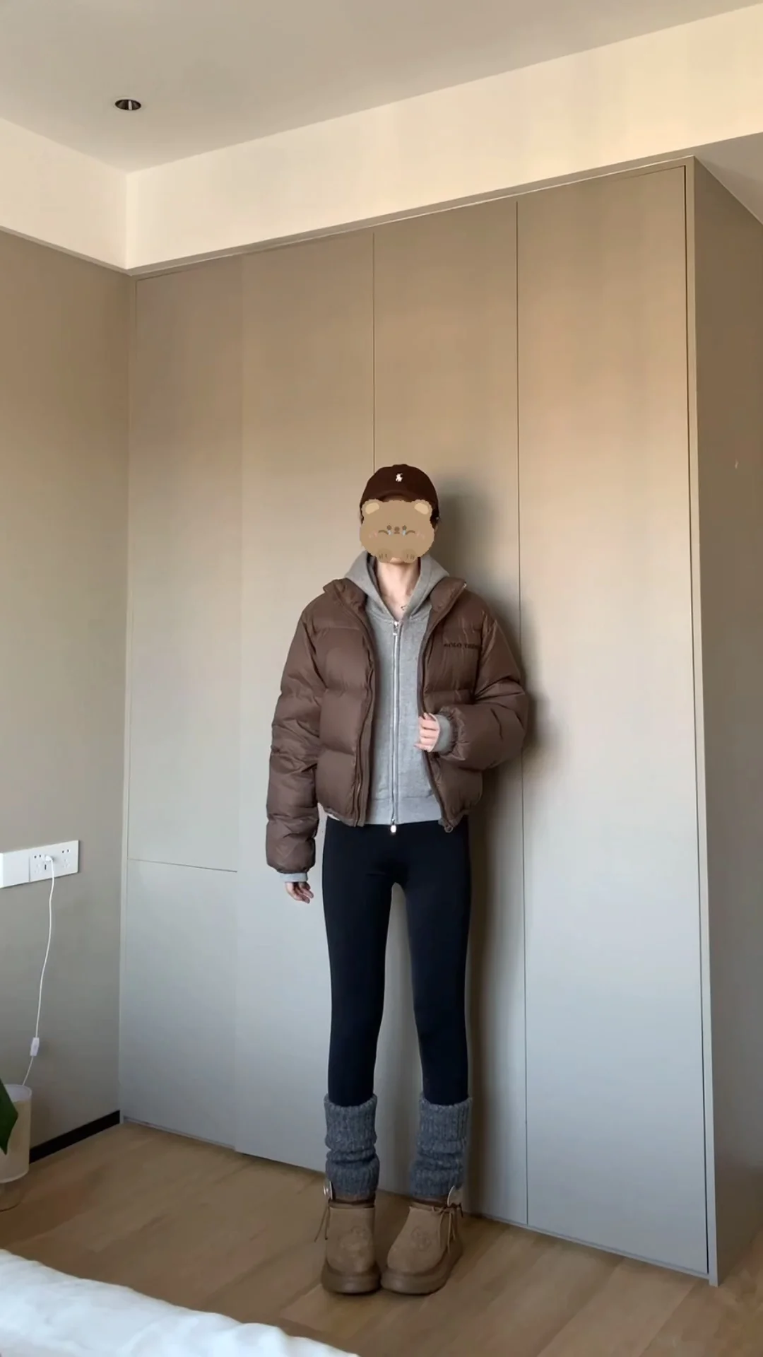 棕色羽绒服的穿搭思路（281）