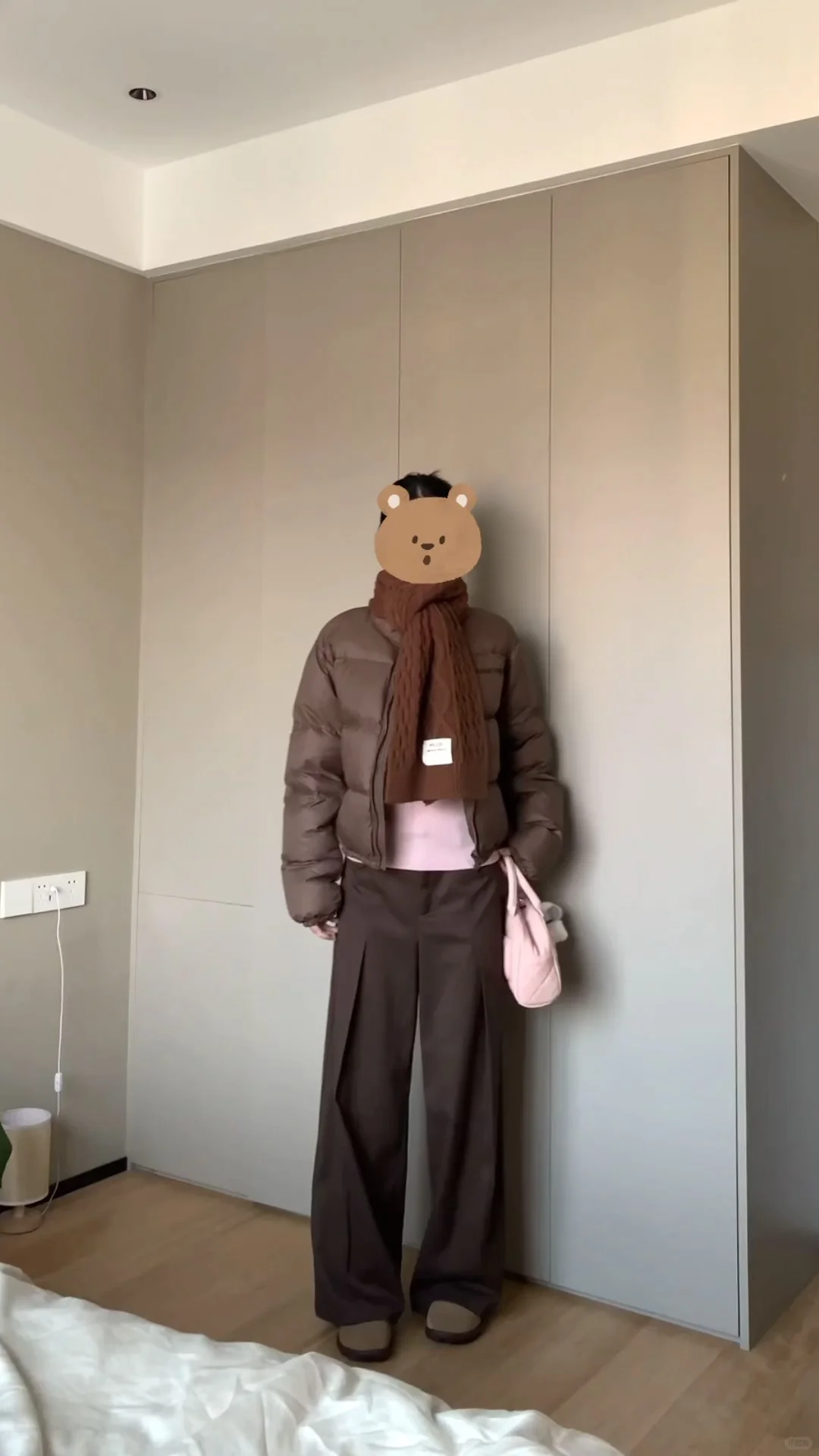 棕色羽绒服的穿搭思路（281）