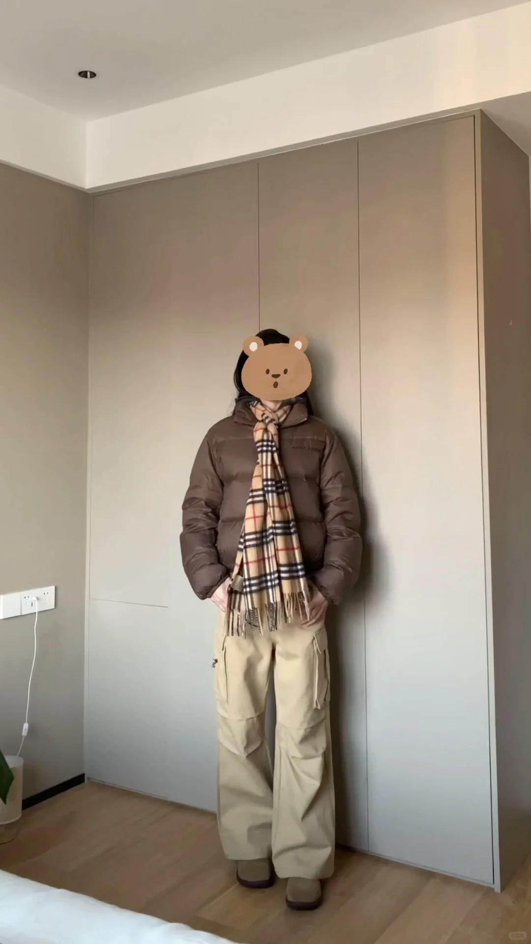 棕色羽绒服的穿搭思路（281）