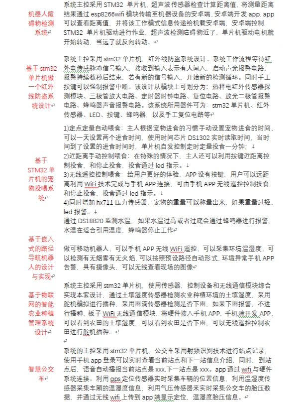 单片机毕设物联网毕业设计选题题目实物接单