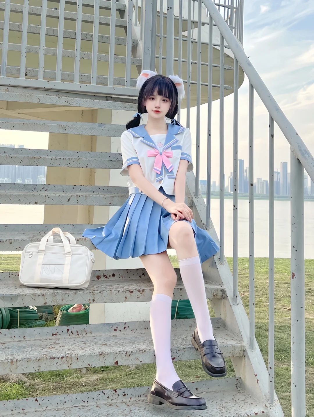 甜妹穿的jk