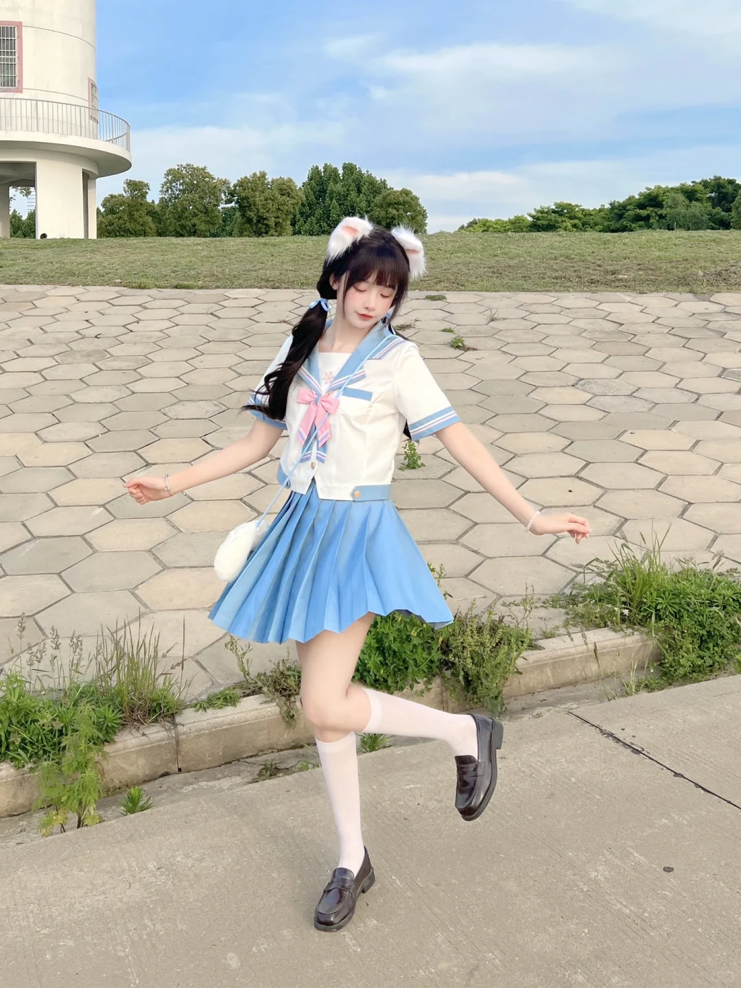 甜妹穿的jk