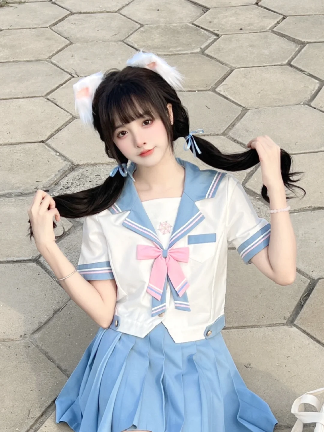 甜妹穿的jk