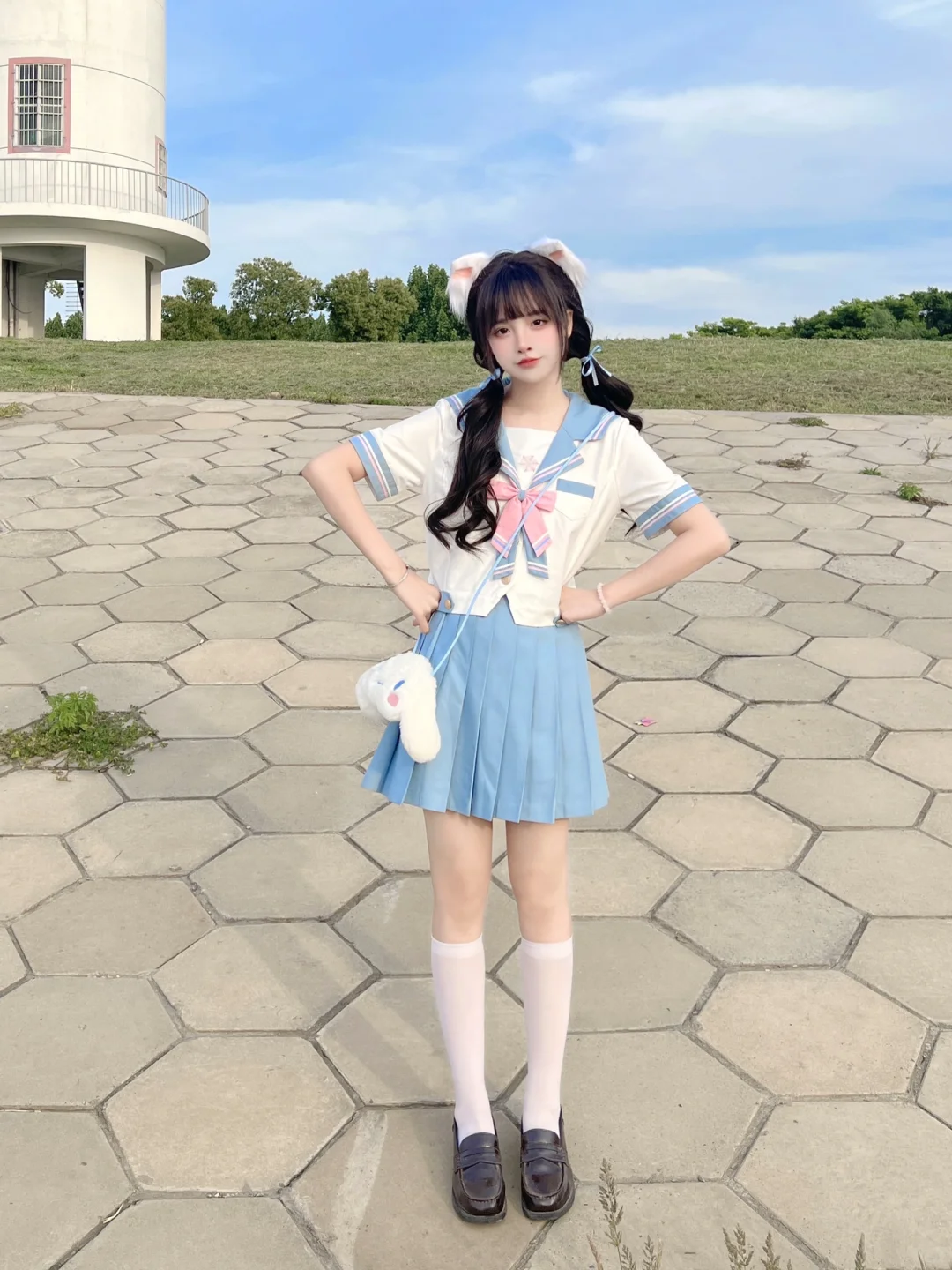 甜妹穿的jk