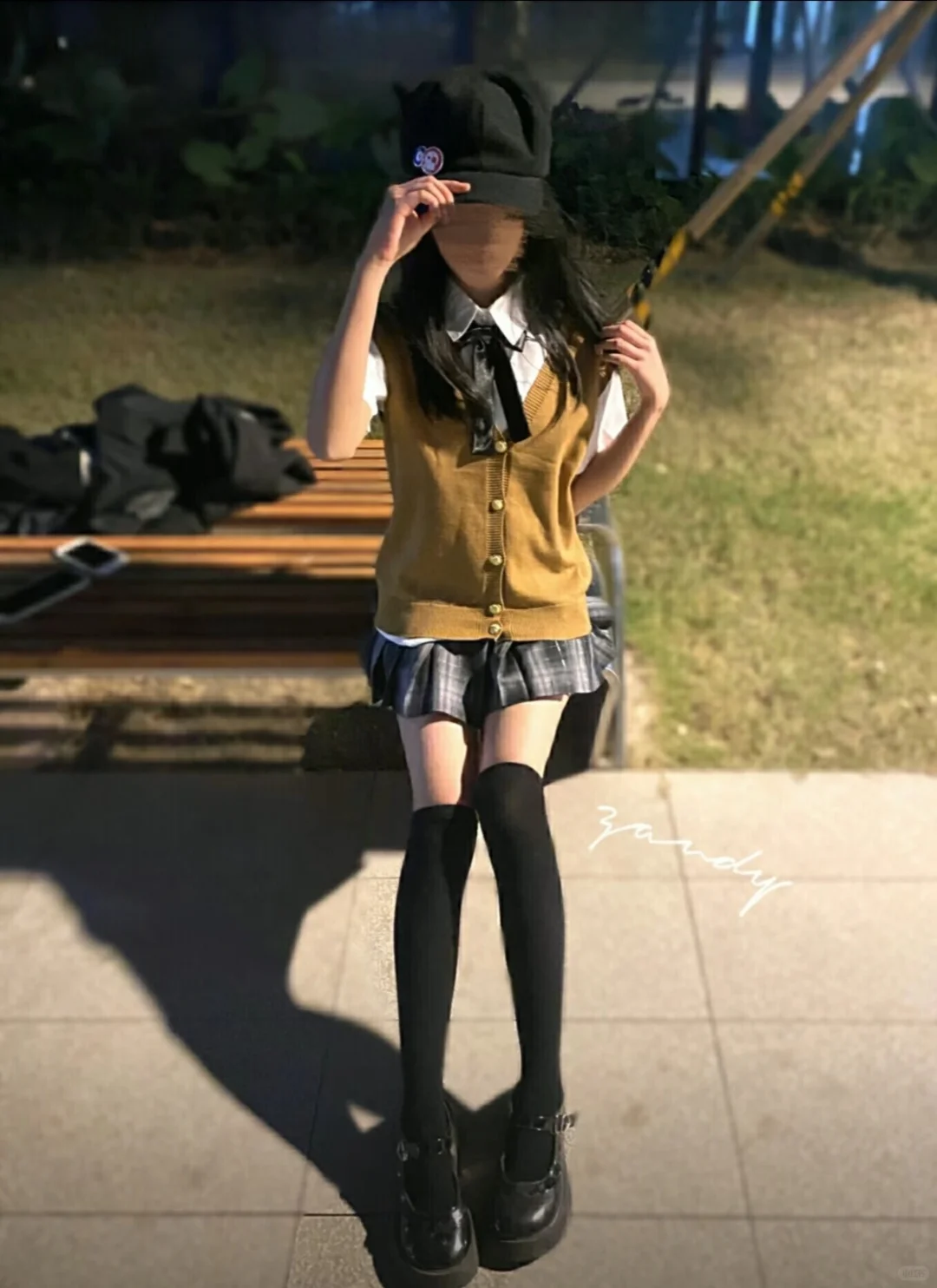 氛围感jk拍照姿势
