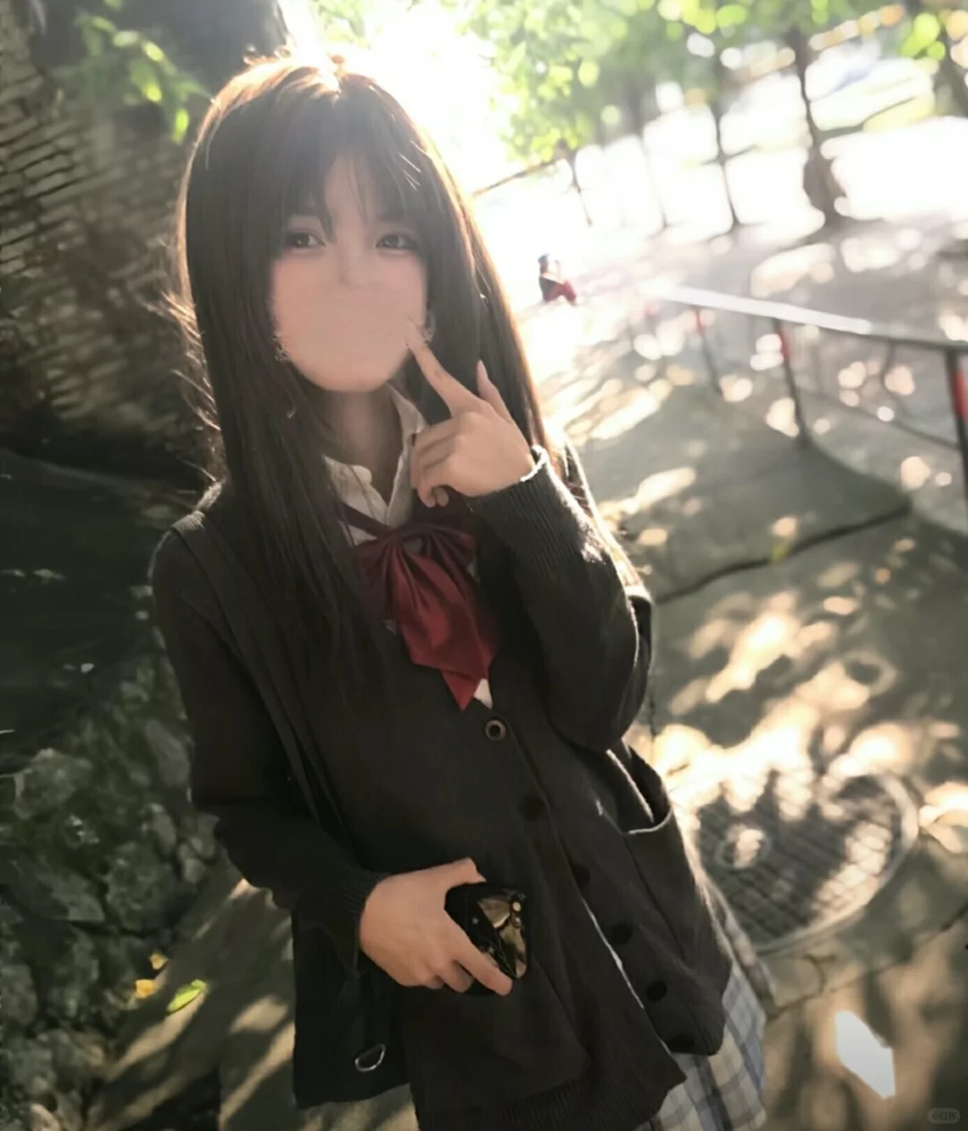 氛围感jk拍照姿势