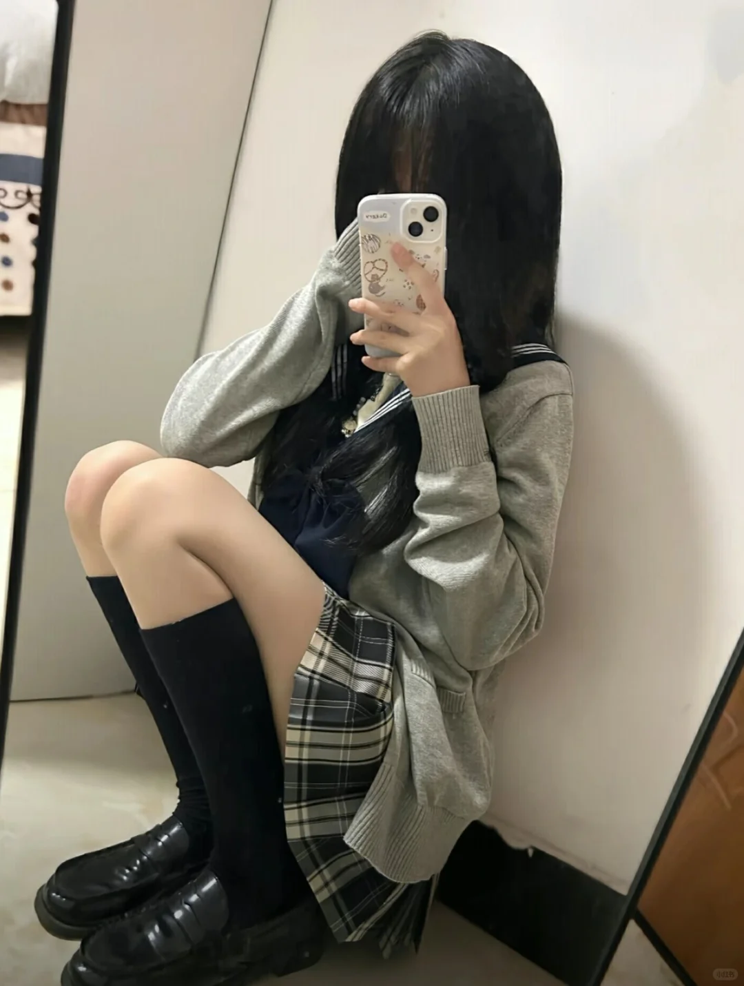 氛围感jk拍照姿势