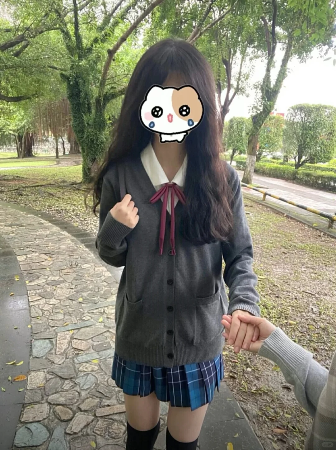 氛围感jk拍照姿势