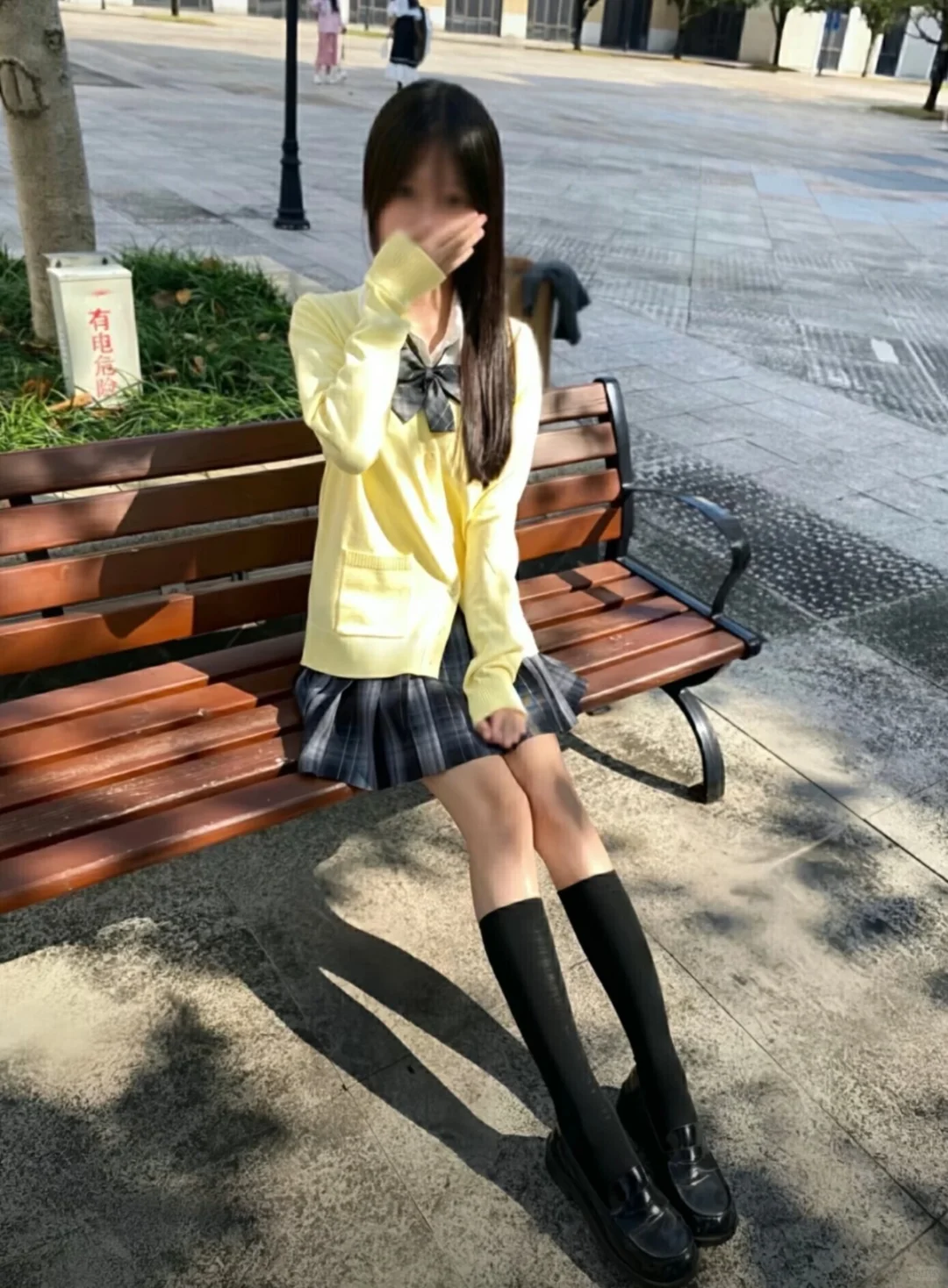 氛围感jk拍照姿势