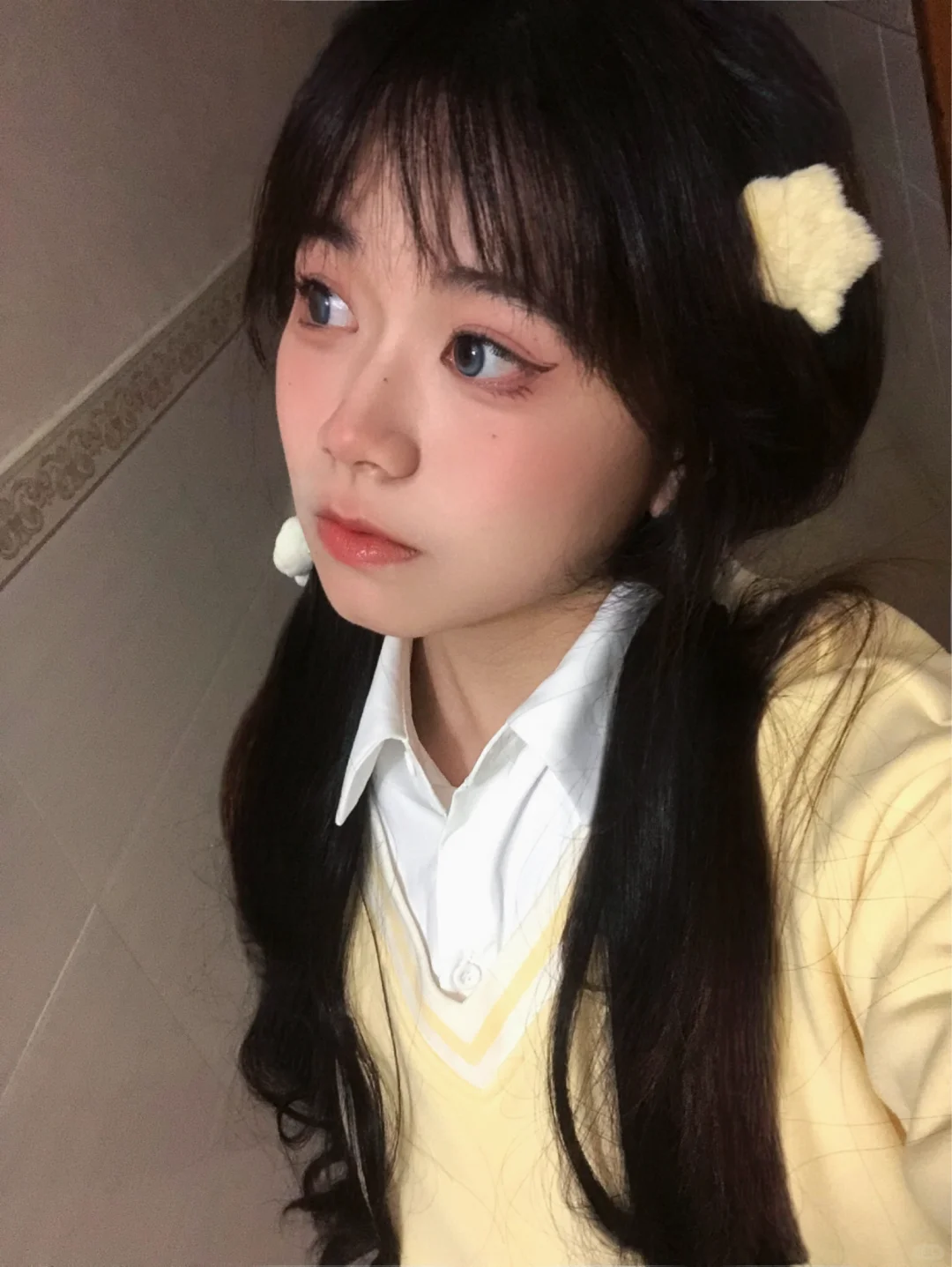 右滑变双马尾