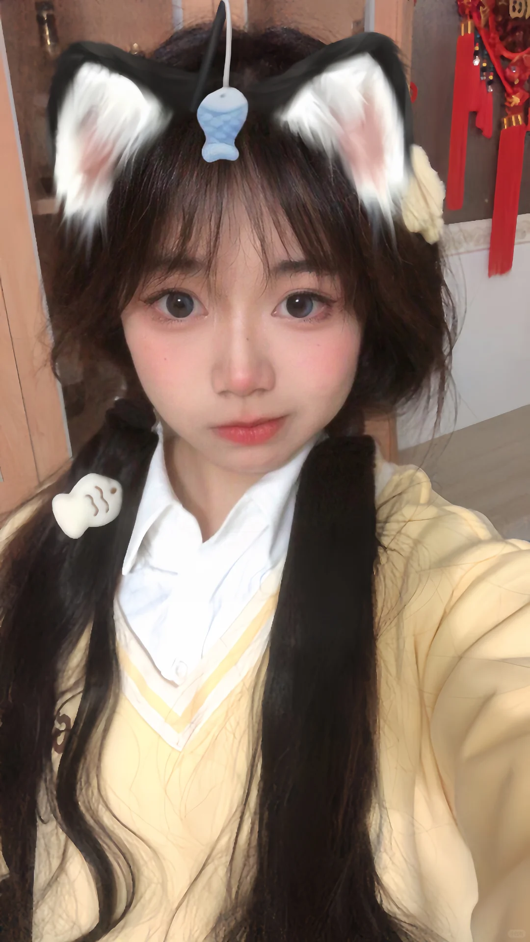 右滑变双马尾