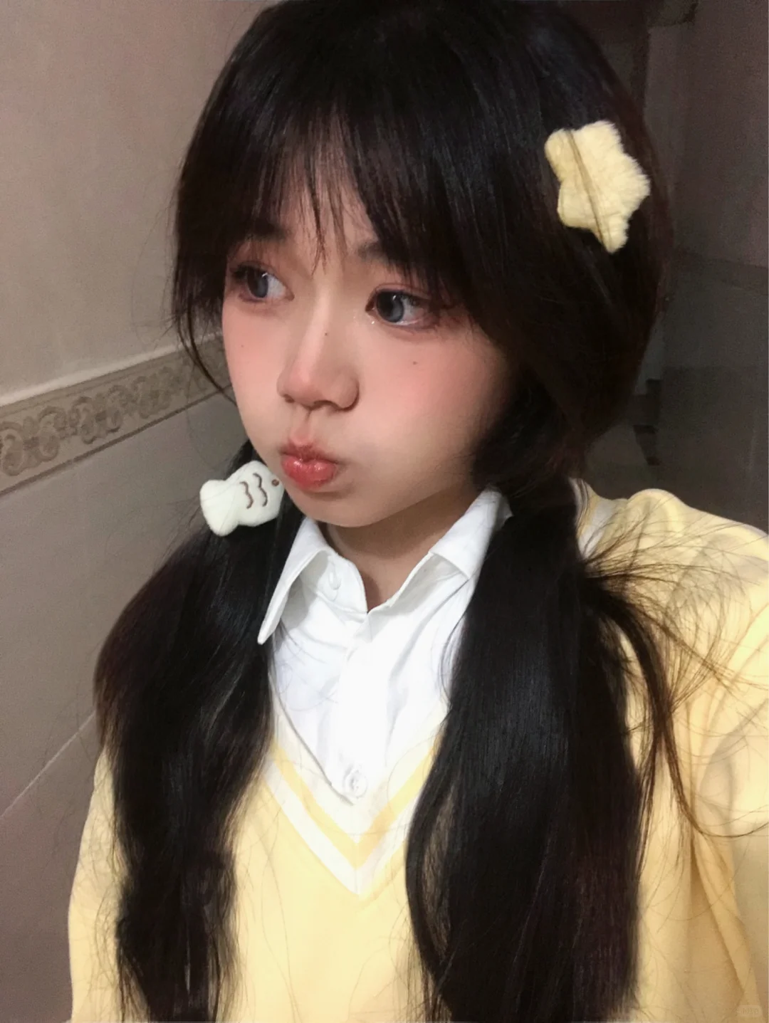 右滑变双马尾