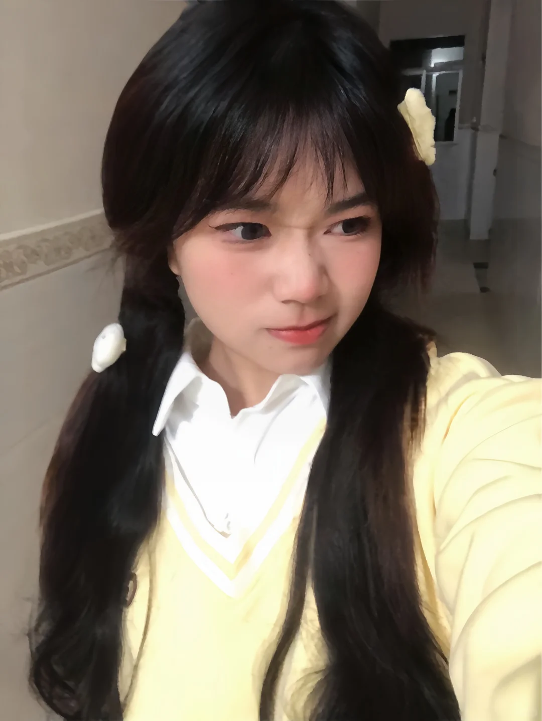 右滑变双马尾