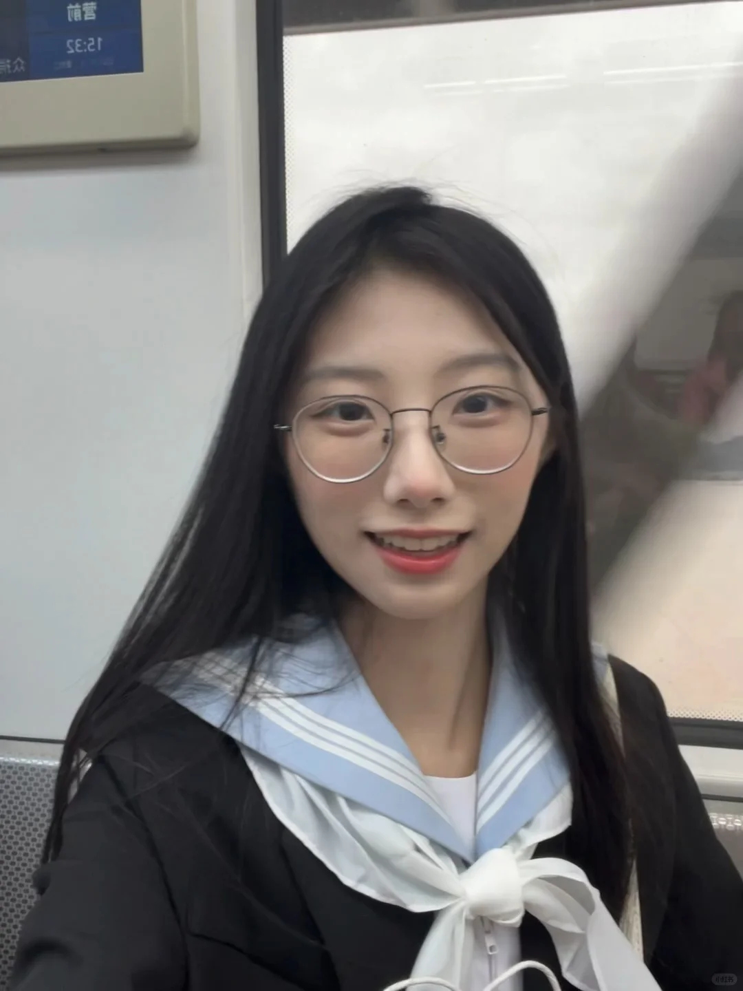 冬天 jk 地铁站🚇