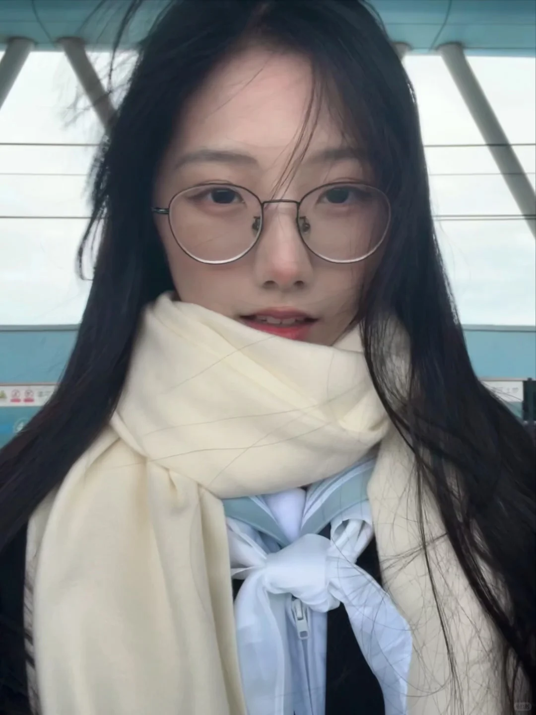 冬天 jk 地铁站🚇