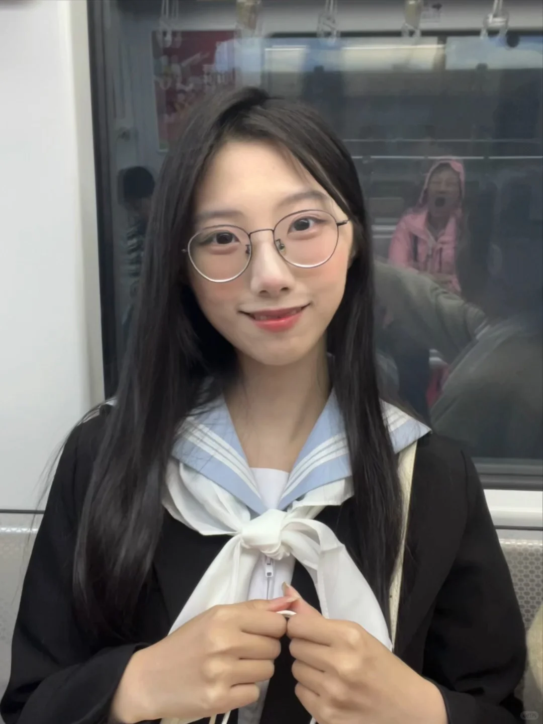 冬天 jk 地铁站🚇