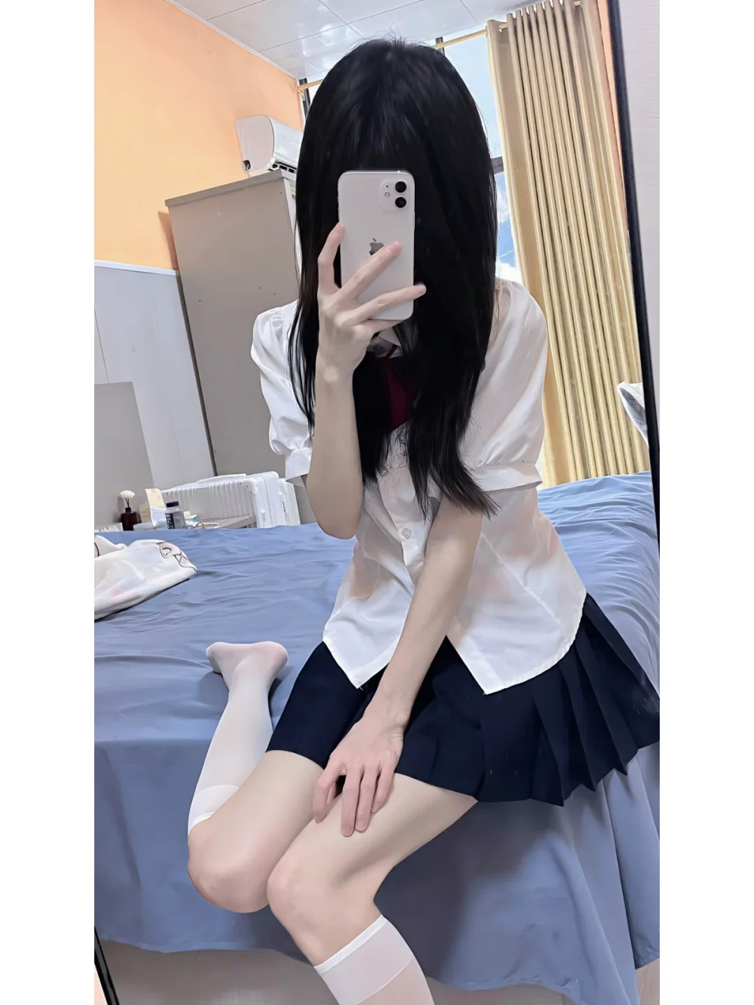 👀看我JK制服，一起开启浪漫约会吧！