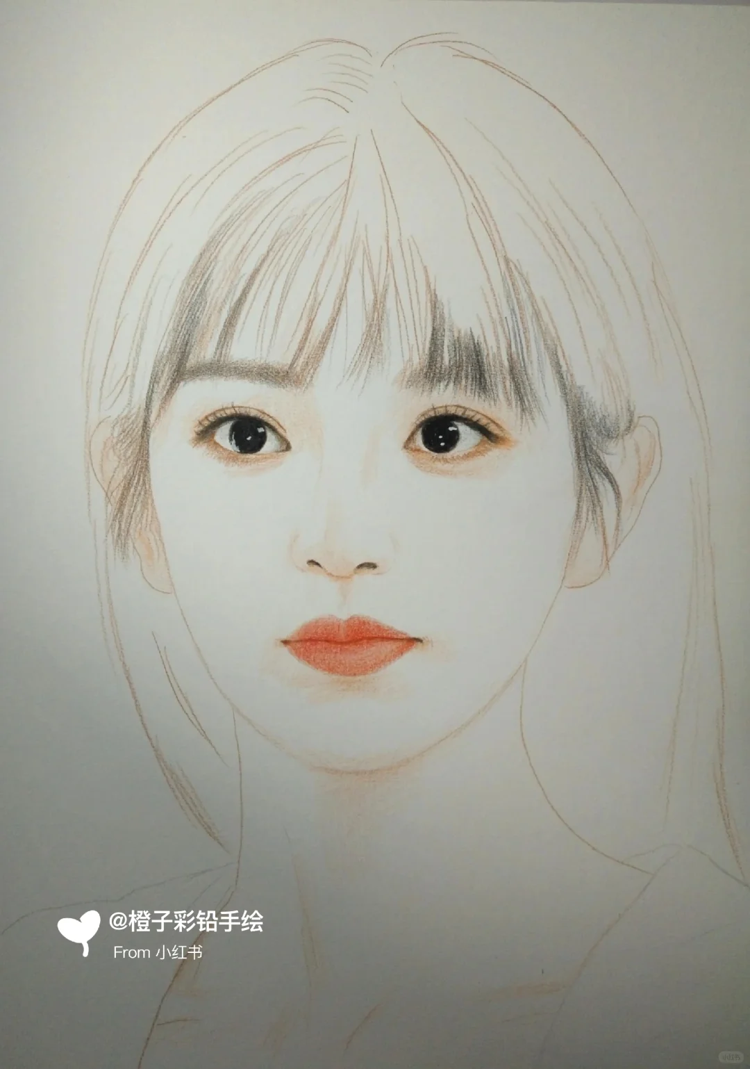 彩铅手绘～田曦薇