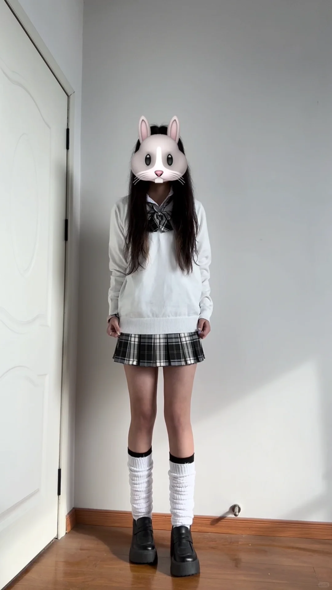 pdd一套28的jk格裙 上身测评来啦