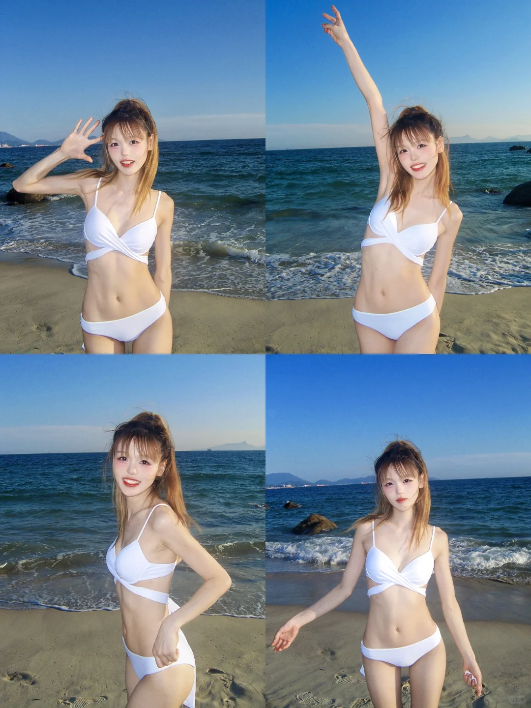 去海边快乐玩耍啦！｜海边泳装拍照姿势