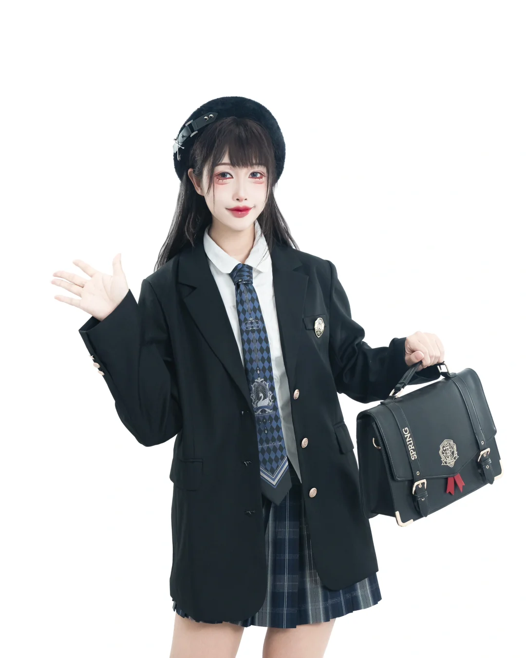 元气活泼的画报小女孩