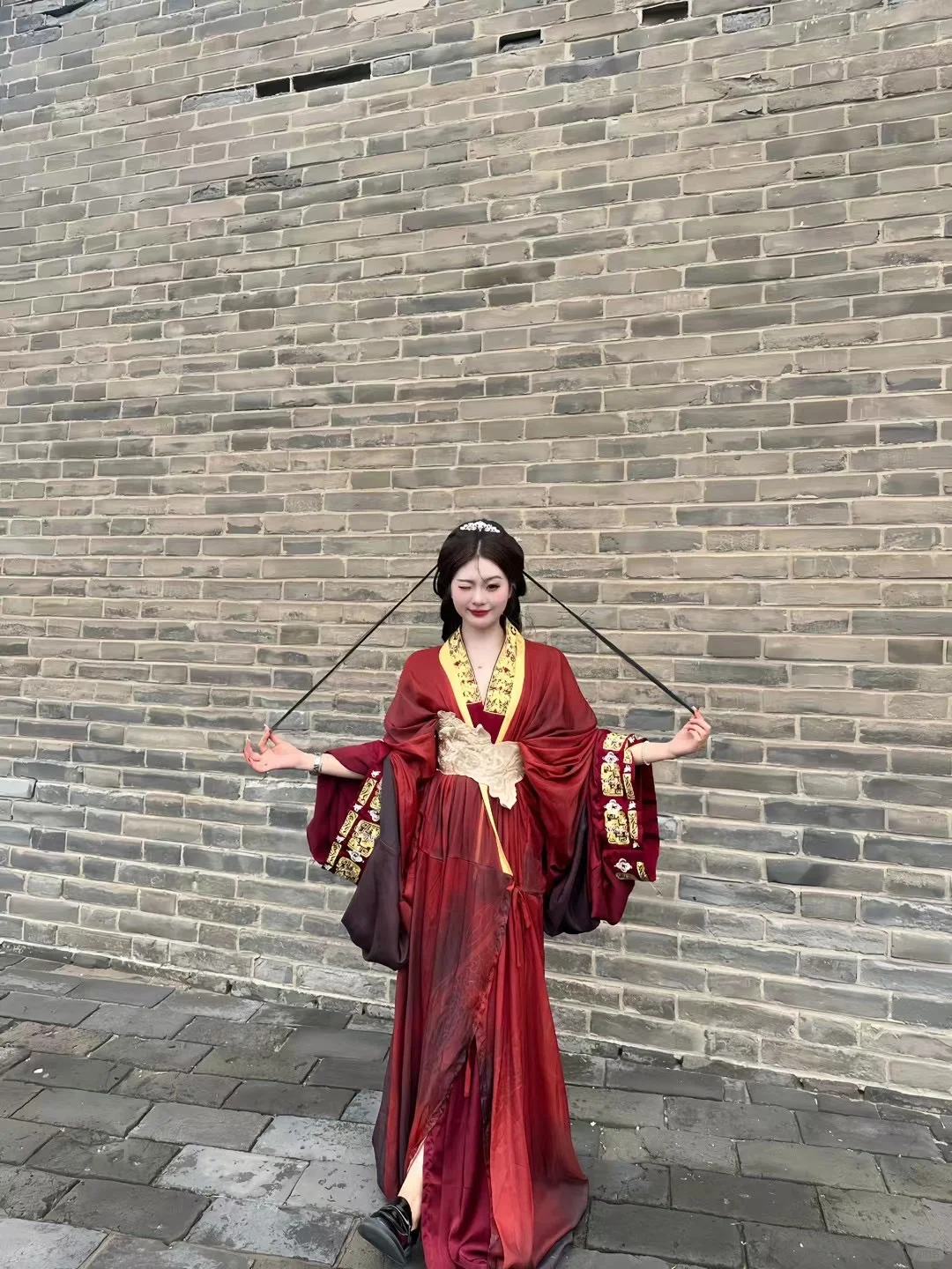 甜妹妆与战国袍的适配度