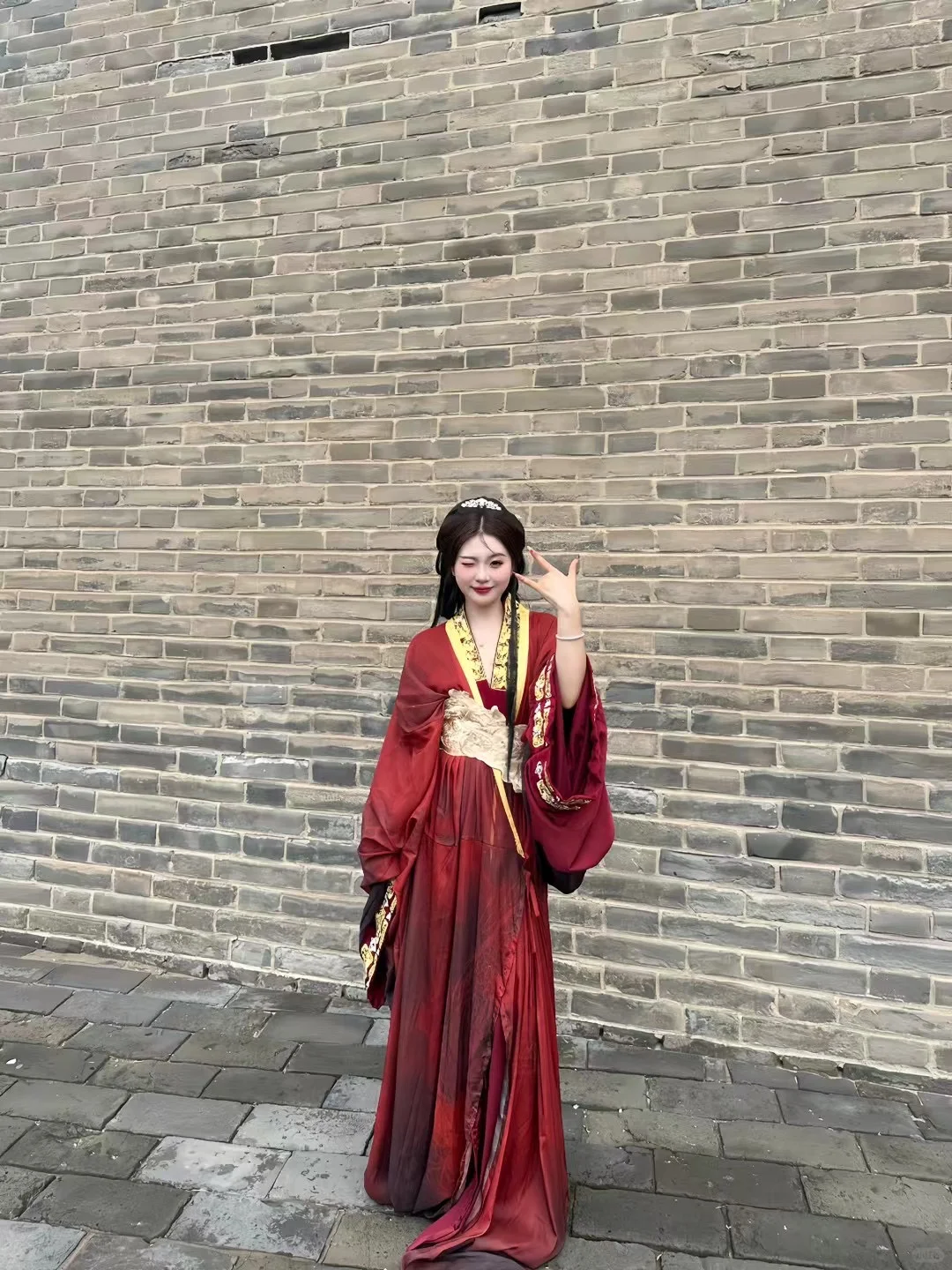 甜妹妆与战国袍的适配度