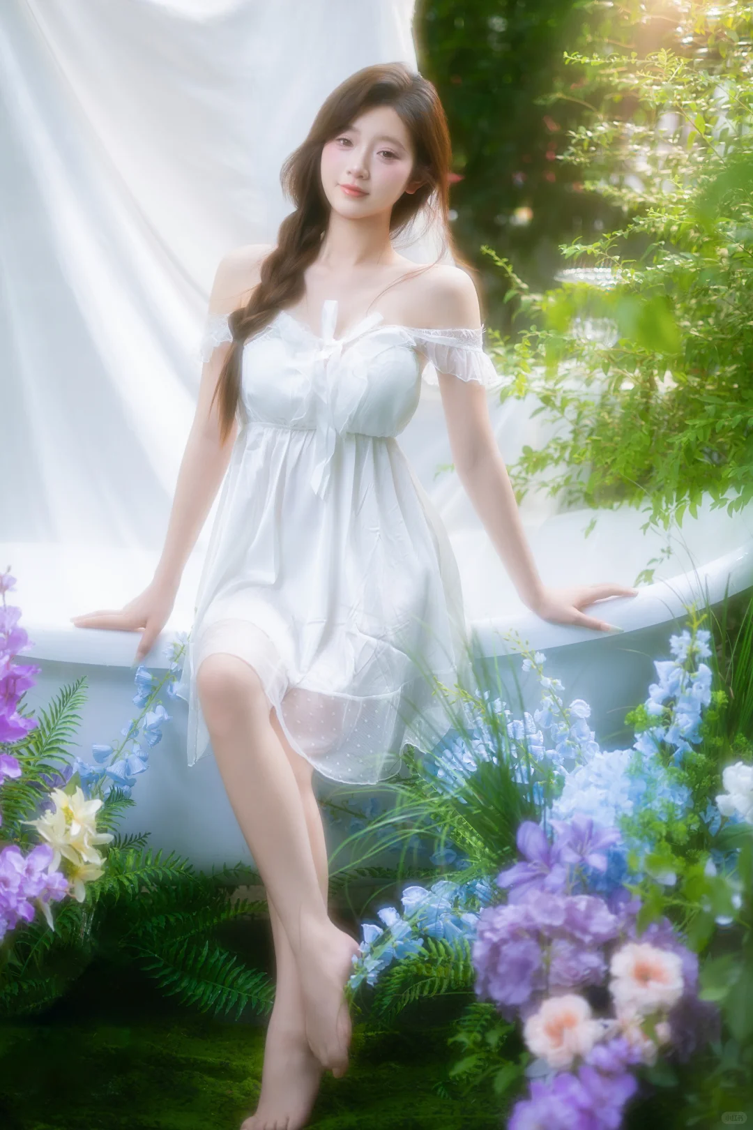 夏日写真、超有氛围感的粉色系少女（客片）