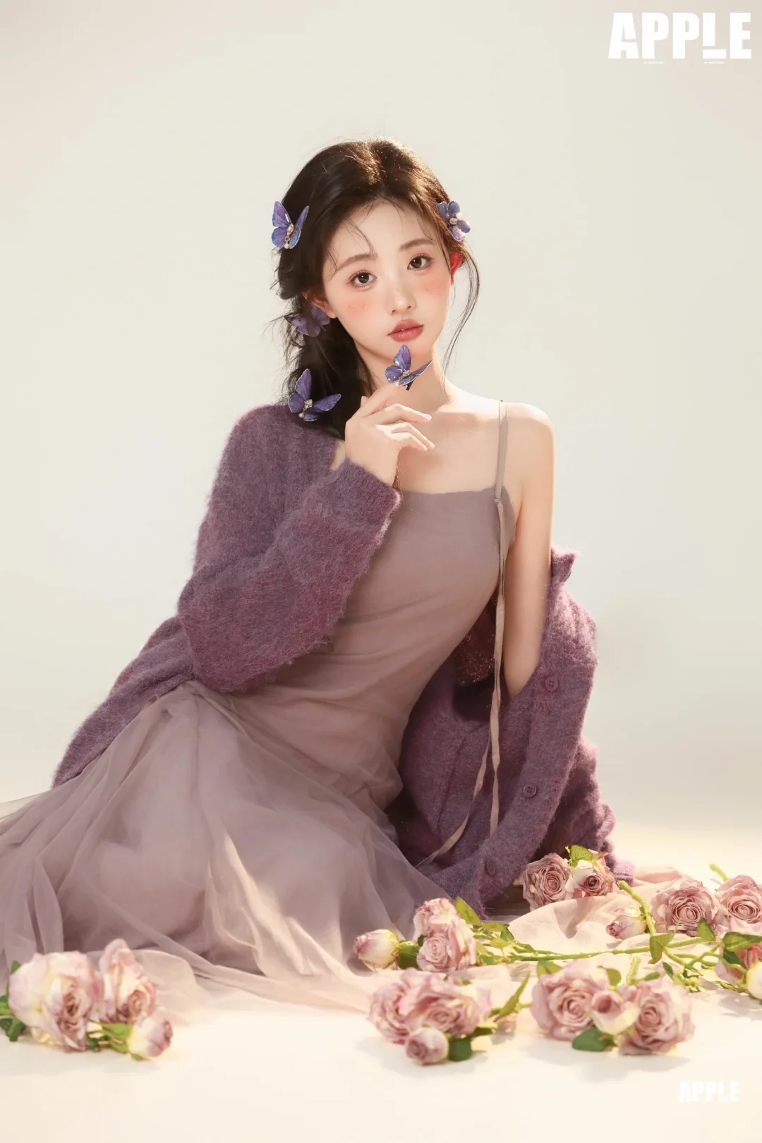 不愧是我，这组紫色蝴蝶真的好美啊