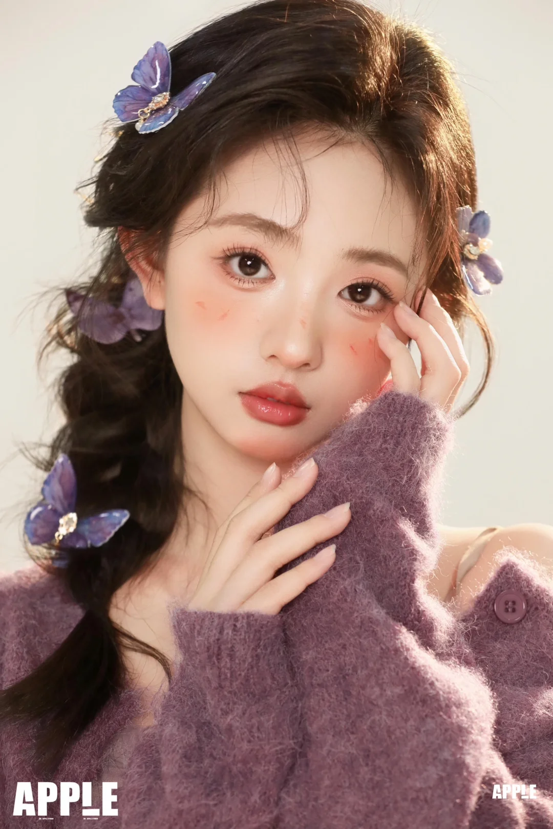 不愧是我，这组紫色蝴蝶真的好美啊
