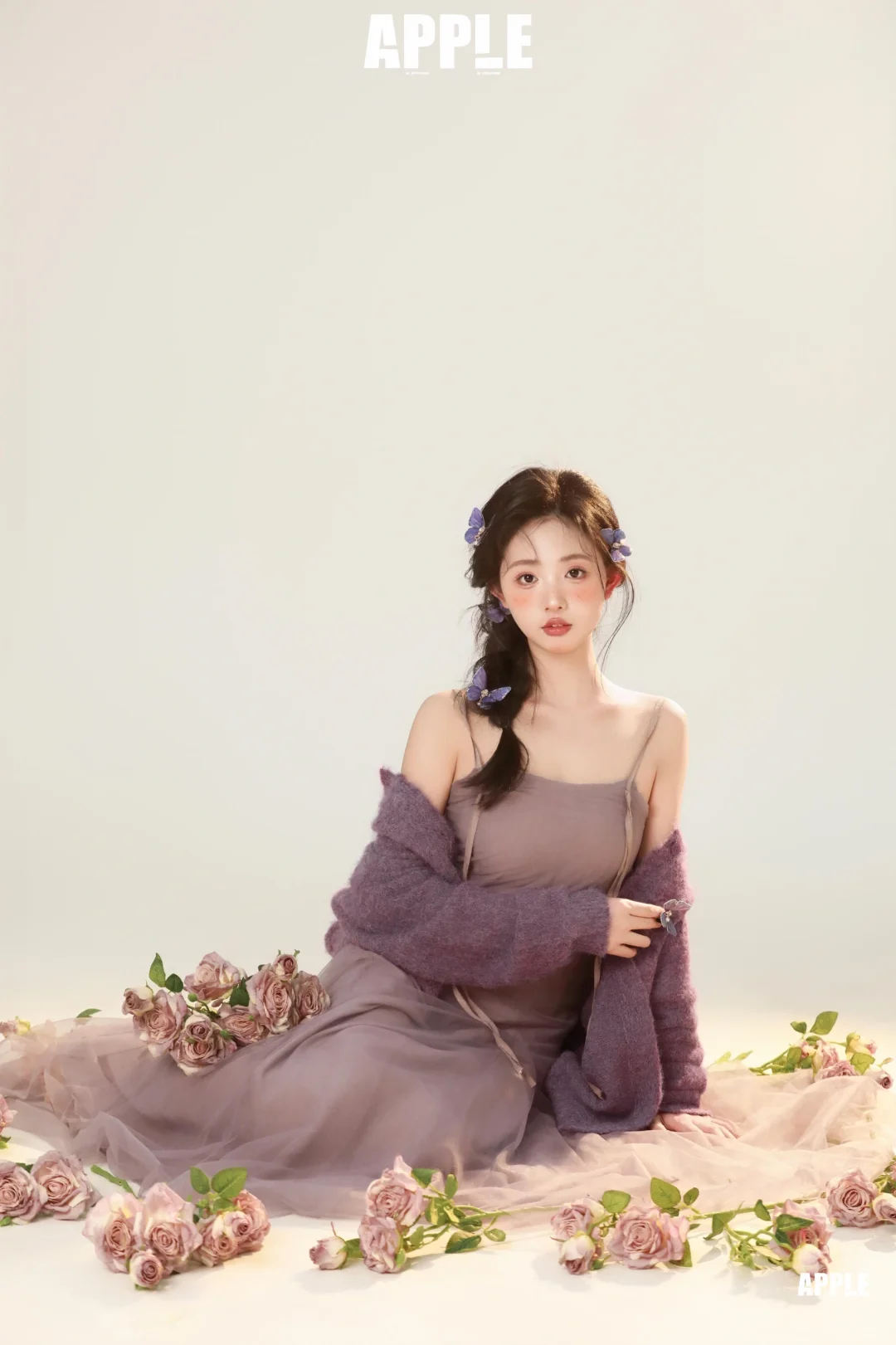 不愧是我，这组紫色蝴蝶真的好美啊