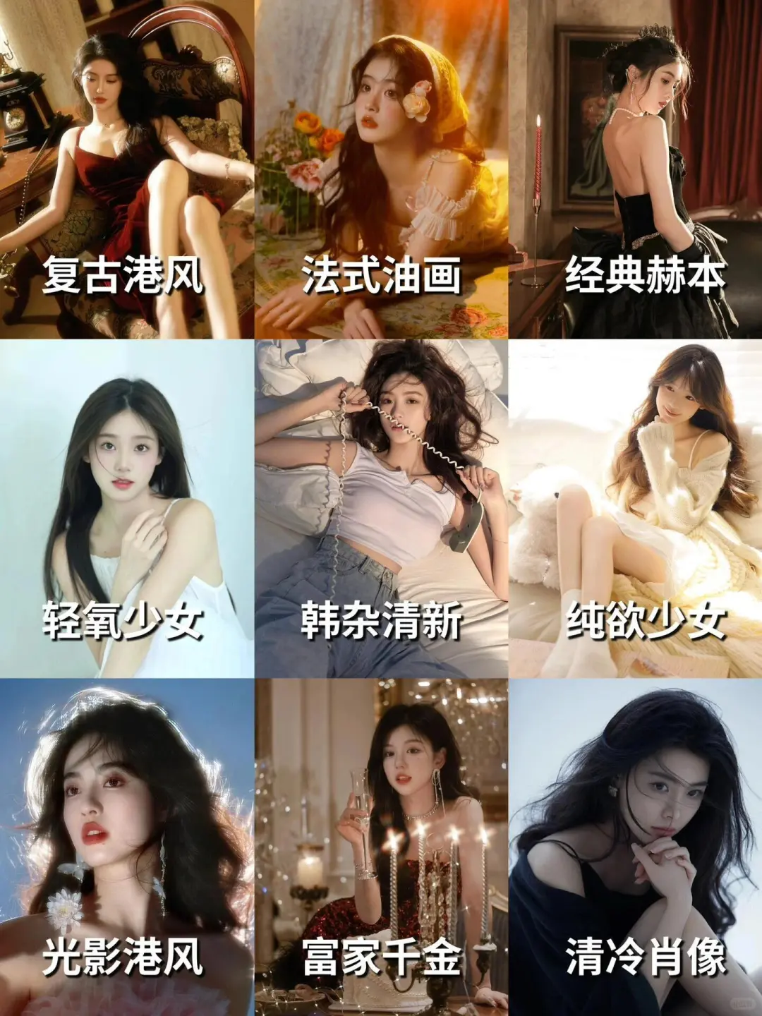 2025 年必拍的9️⃣种写真风格 | 美到认不出