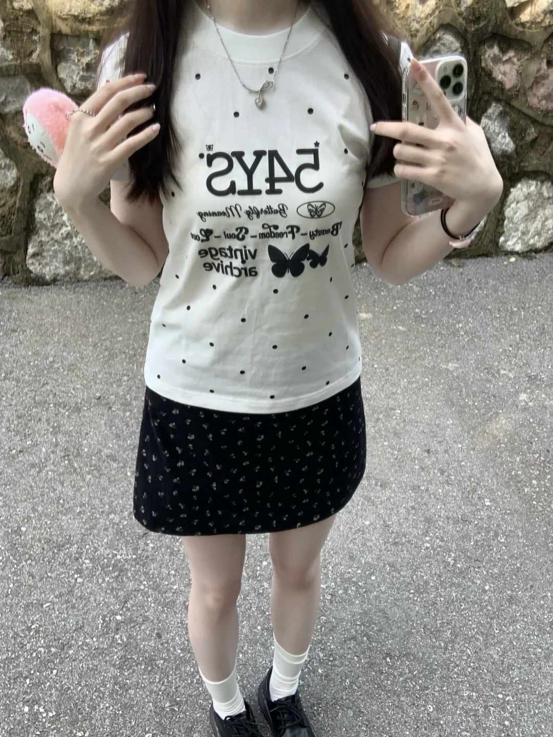 夏日出游 波点配碎花～💭
