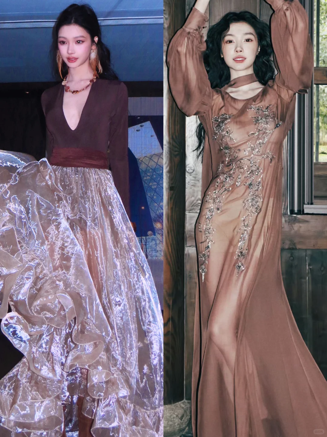 易梦玲礼服20组 美商高+敢穿=大出圈