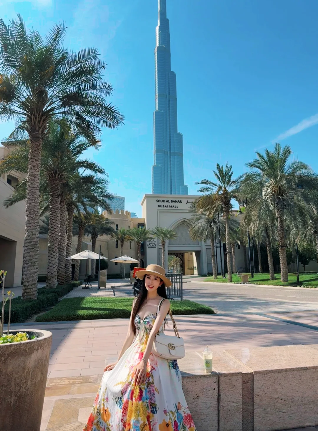 💙迪拜city walk，白色长裙绝美穿搭👗