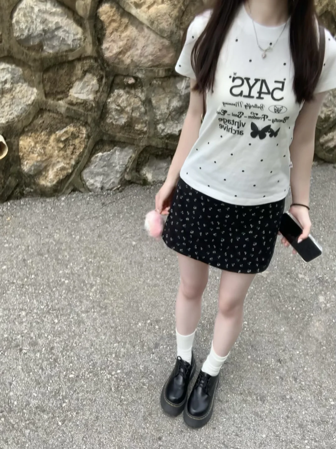 夏日出游 波点配碎花～💭