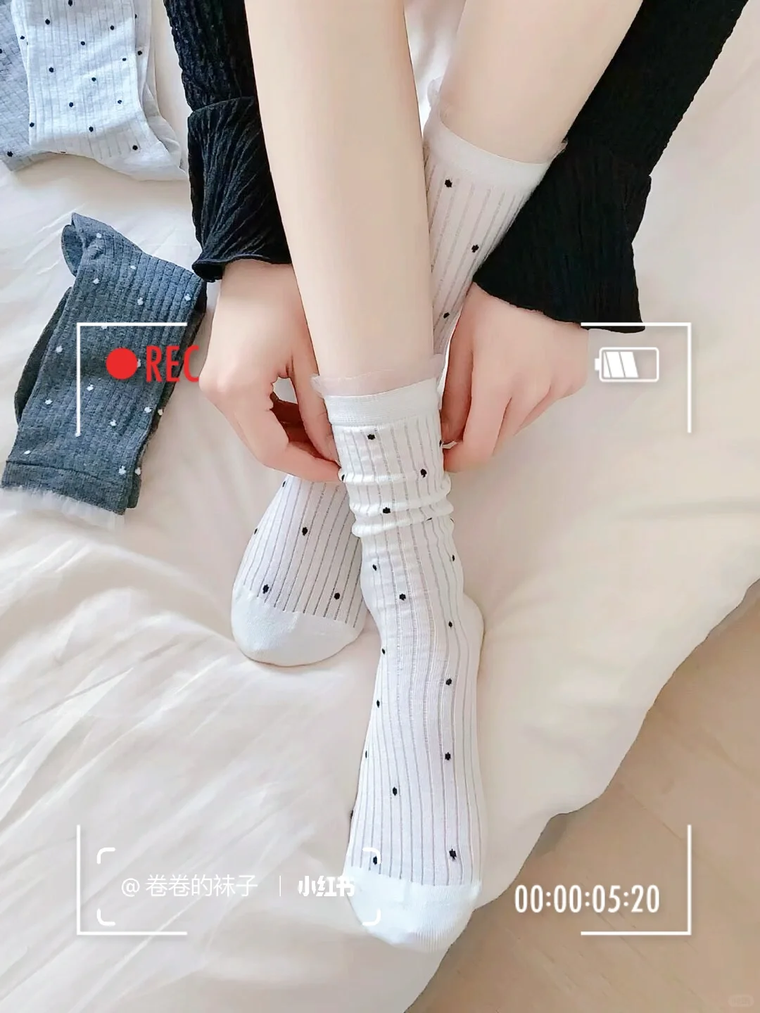 波点控狂喜👍这组波点袜美到爆💥