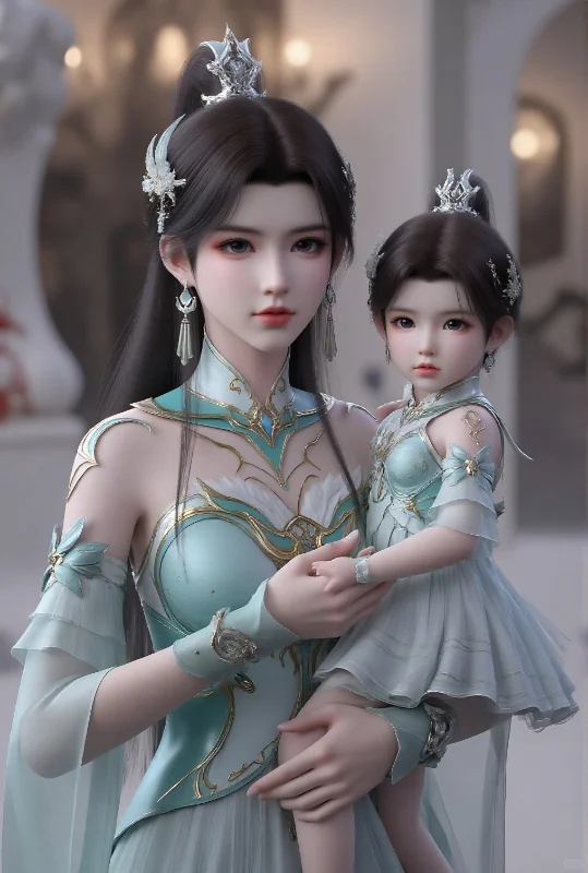 斗破苍穹国漫女神亲子装美图欣赏