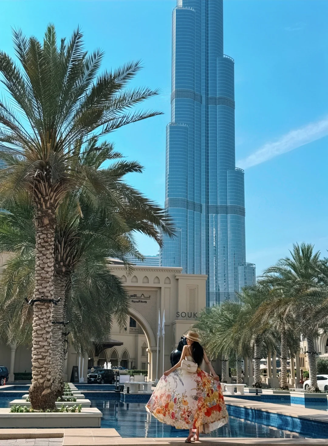 💙迪拜city walk，白色长裙绝美穿搭👗