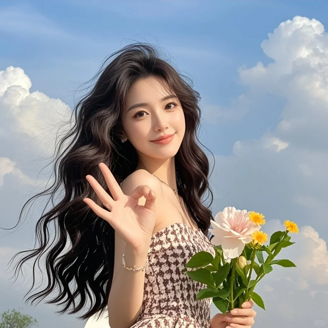这个氛围感我爱了~蓝调晴空☀️女头像开心