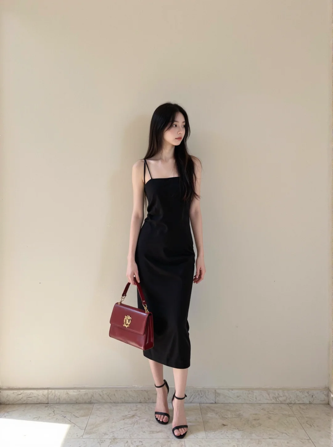 06女大| 温柔的小黑裙