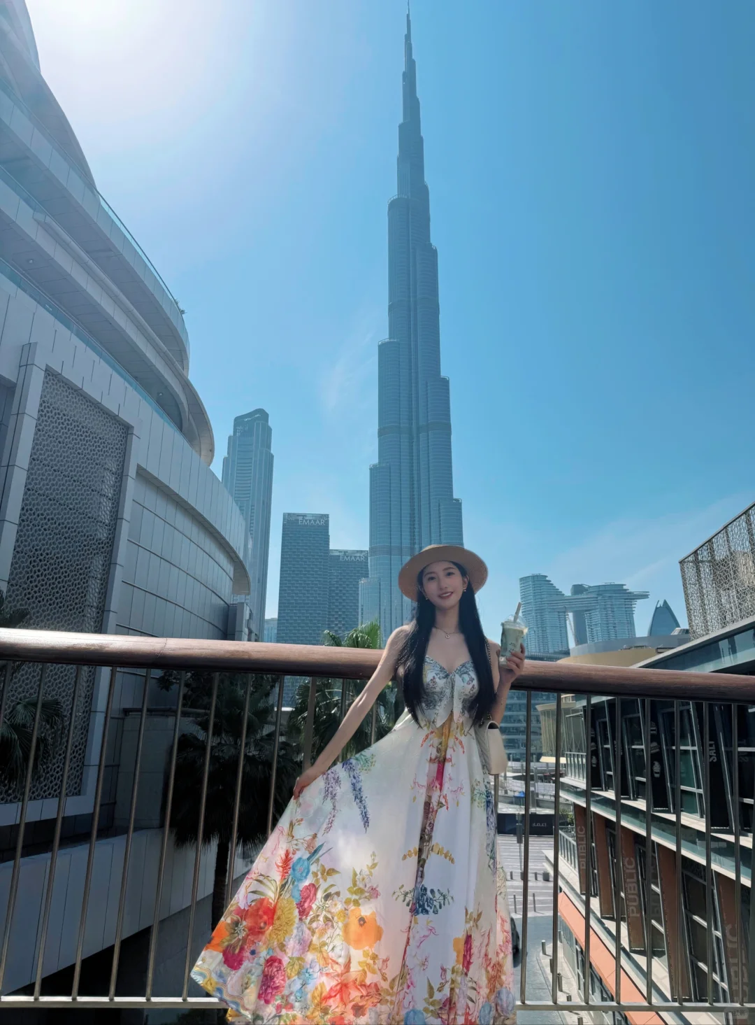 💙迪拜city walk，白色长裙绝美穿搭👗