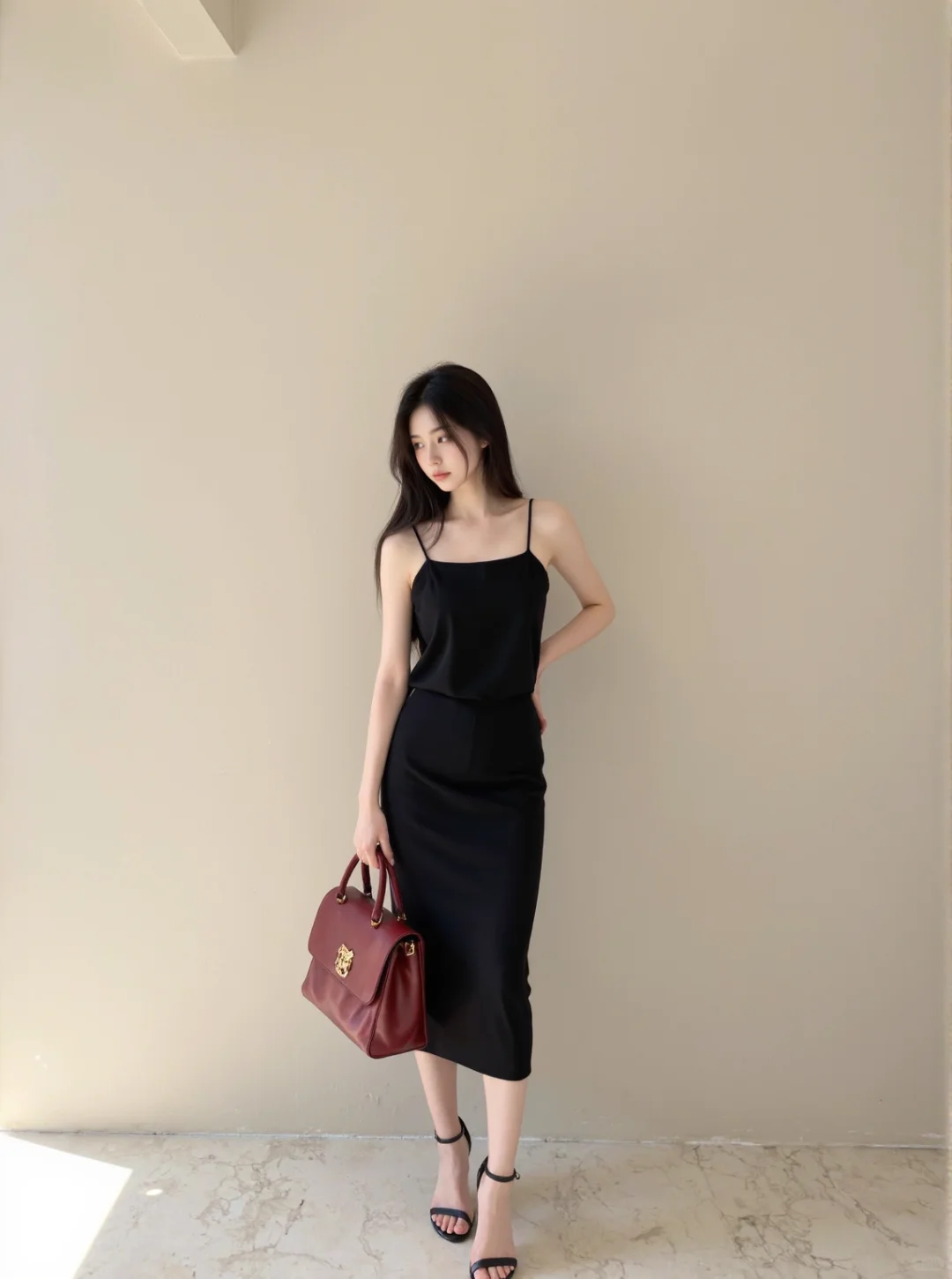 06女大| 温柔的小黑裙