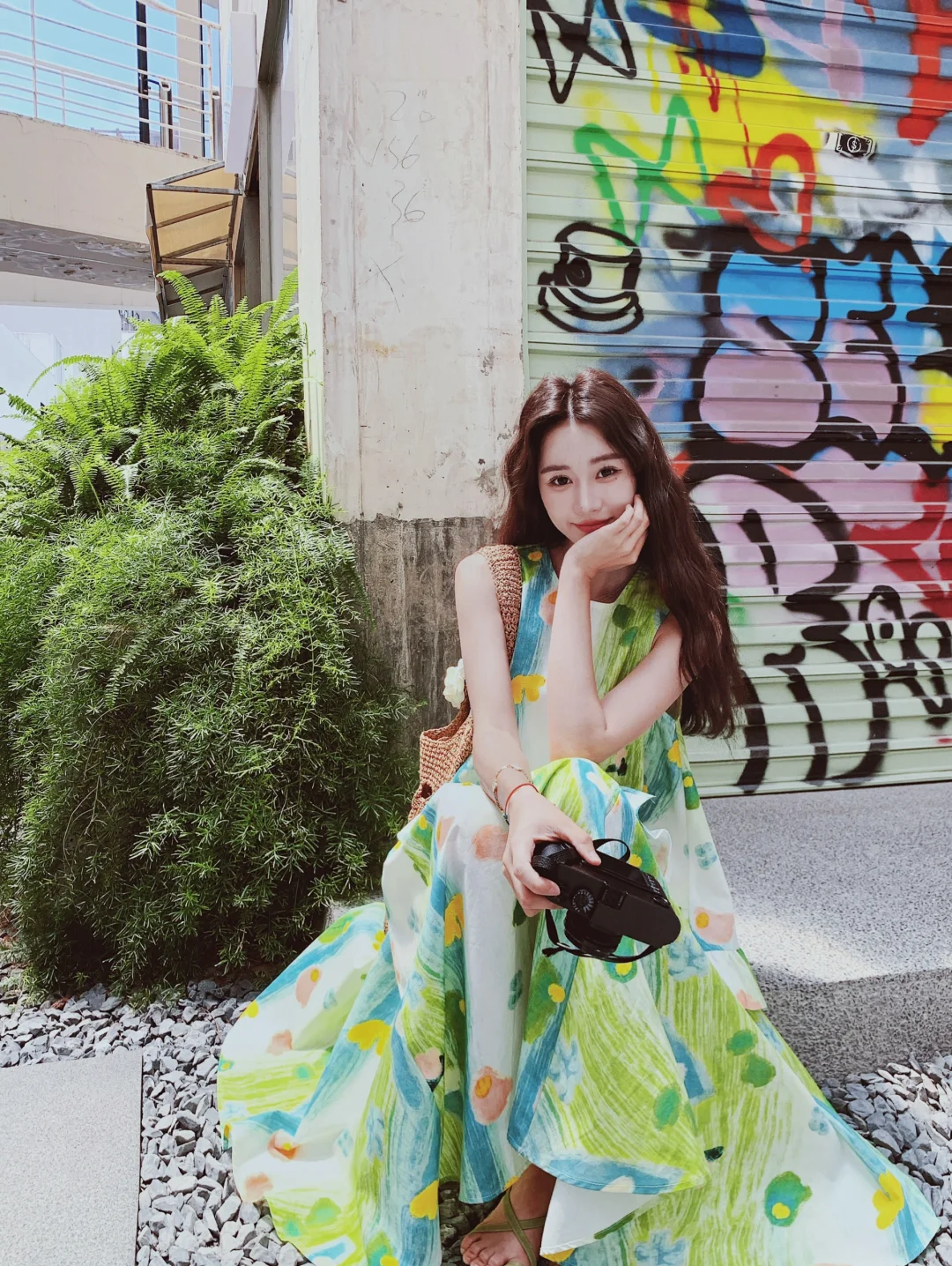 这条连衣裙太少女啦！颜色好美💚