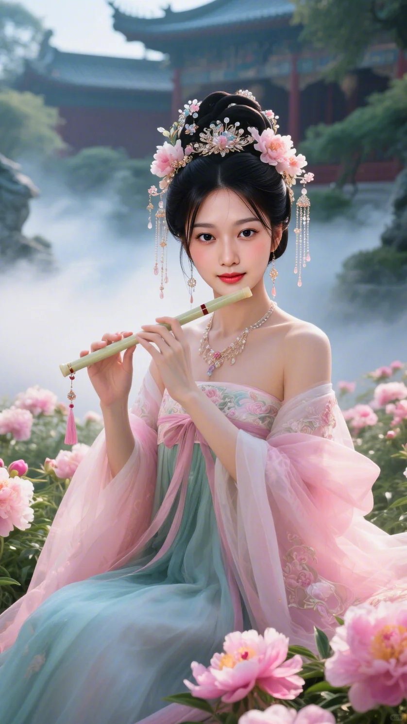 古风笛子女孩，清冷又神秘！