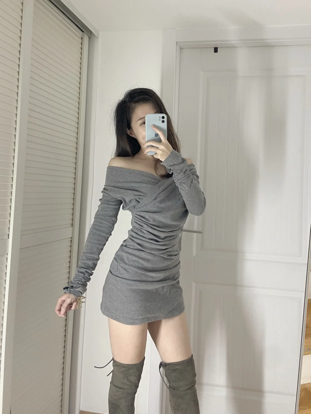 臀围89大腿50 腿粗 但不影响好看呀