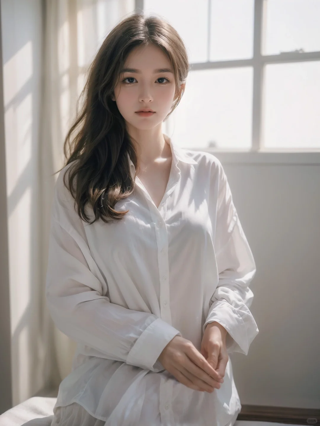 抢来的白衬衫，袖子太长🤦🏼‍♀️